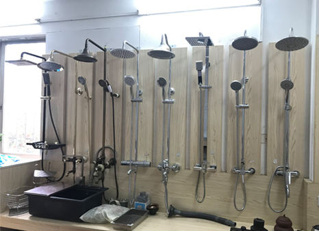Faucets in Handmade Sink Showroom