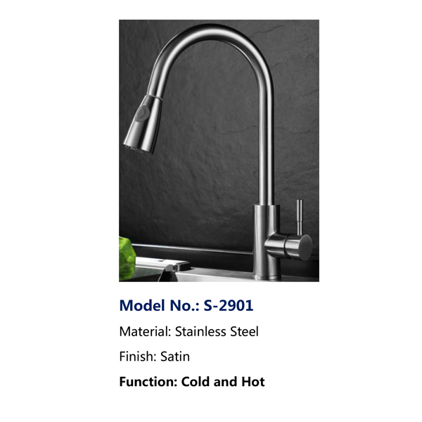 S-2901 Stainless Steel Cold and Hot Faucet