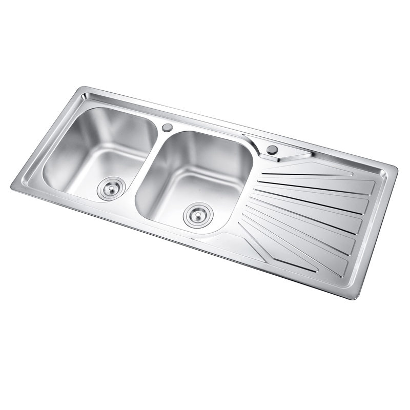 TCT12050D-B/TCJ12050D-A Double Bowl Drainboard Sink