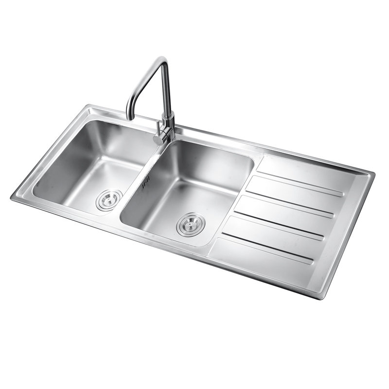 TN12050D/CJ12050D Double Bowl Drainboard Sink