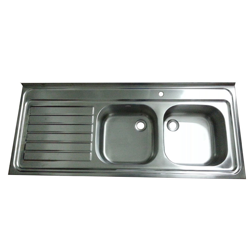 SN12050D Double Bowl Drainboard Sink