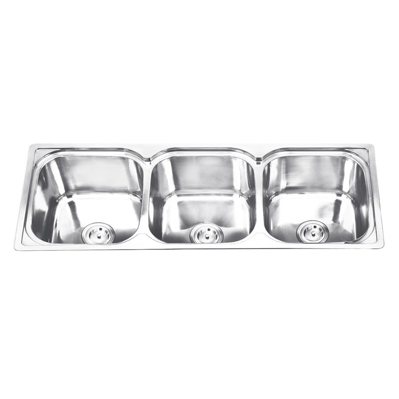 TT12250B Triple Bowl Topmount Sink