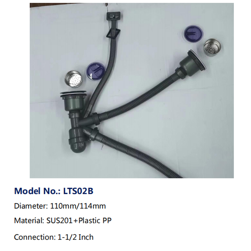 LTS02B Pipe for Double Bowl SInk